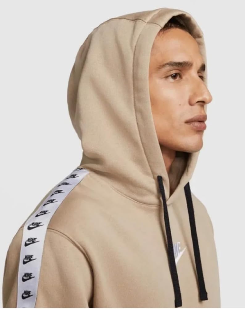 nike repeat overhead hoodie beige