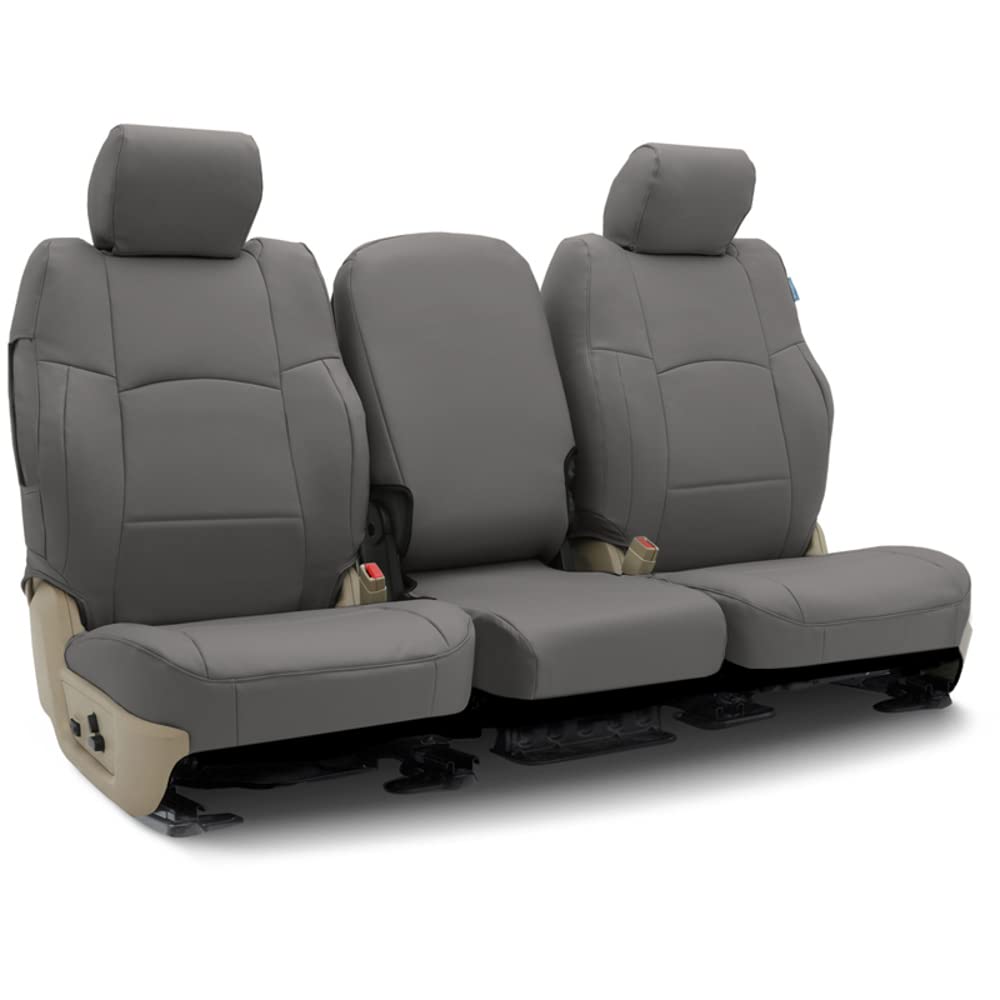 Custom Fit Seat Cover Designed for Select Kia Models: 1 Row, Premium Leatherette Fabric, Medium Gray