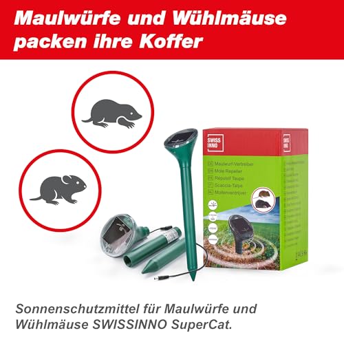 Solar-Maulwurfschreck von Swissinno für Wühlmausbekämpfung