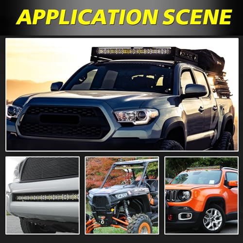 Image of Slim LED Light Bar 30 Inch, AKD Part 252W Super Slim Offroad Driving Light Spot Flood Combo Ultra Slim Grille Bumper Light for Trucks UTV SUV Toyota Chevy Ram Subaru RZR Roof
