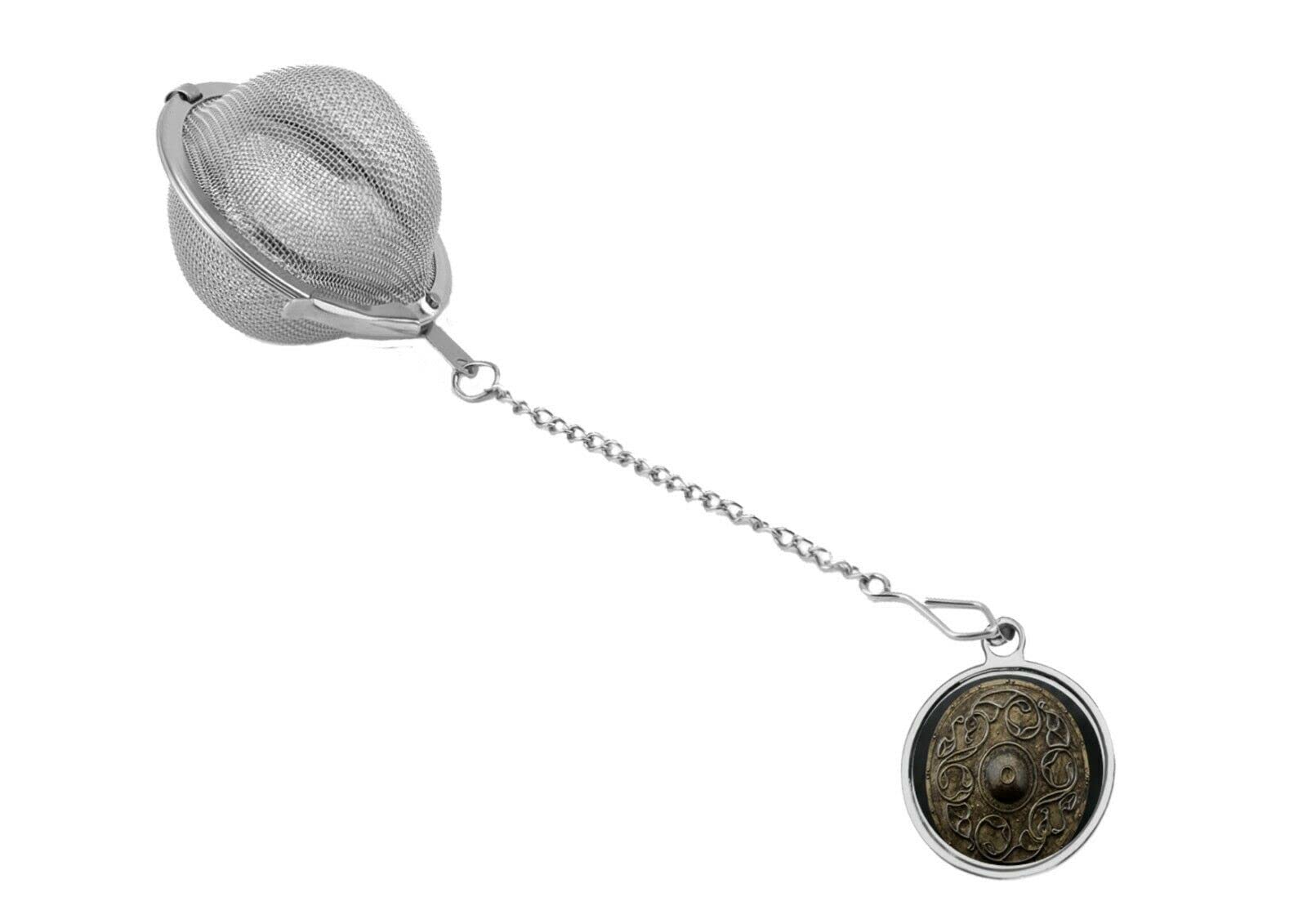 Celtic Shield Ancient code9 Dome a Tea Leaf Infuser Stainless Sphere Strainer