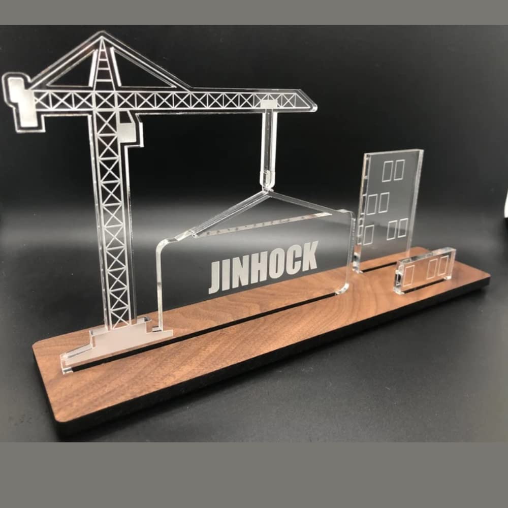 WEHATKE Personalized Civil Engineer Desk Name Plate Gift with Name & Logo | Constructor Card Holder dask top 2