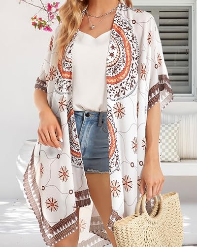 Image of Swimsuit Coverups for Women Sarong Beach Bikini Wrap Sheer Short Skirt Chiffon Scarf for Swimwear