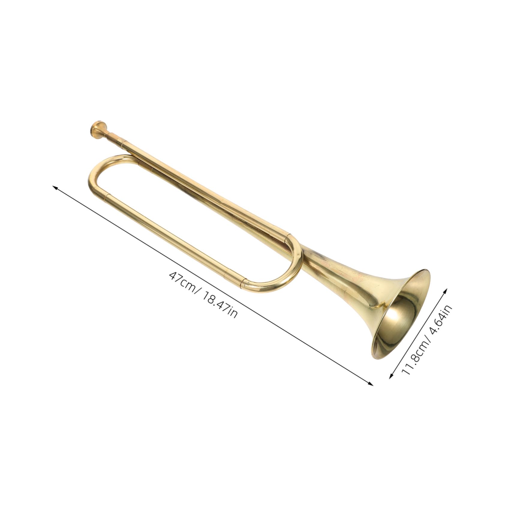 STOBAZA Tromba per Bambini in Metallo Oro Bocchino Casuale, Strumento Musicale Creativo e Conveniente per Principianti a Feste e Scuola Stili multipli