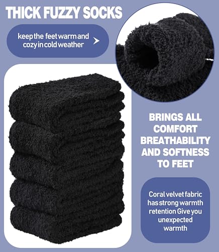 Image of MQELONG Fuzzy Socks for Men & Women Cozy Fluffy Winter Warm Slipper Socks