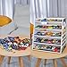 Kivmcds 1/64 Hot Die Cast Wheel Display Case，Five-Tier Stepped car Model Display Stand，Toy Car Storage Display Rack（Parking Lot Scene）