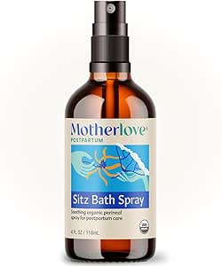 Motherlove Sitz Bath Spray (4 oz Value Size) Sitz Bath for Postpartum Care—Herbal Perineal Spray w/Witch Hazel—USDA Organic, Vegan, & Cruelty Free