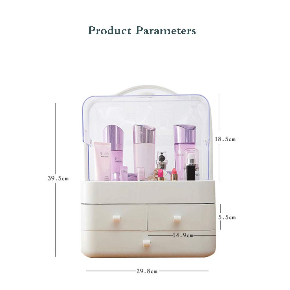 Caja Organizador de Maquillaje, cajón de Maquillaje Ajustable, se Adapta a Joyas, cepillos, Barras de Labios y cremas, Almacenamiento de baño Saludable
