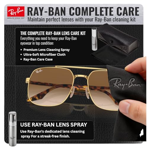 Image of Ray-Ban RB3699 Square Shaped Sunglasses for Men & Women with Official RAYBAN Eyewear Kit