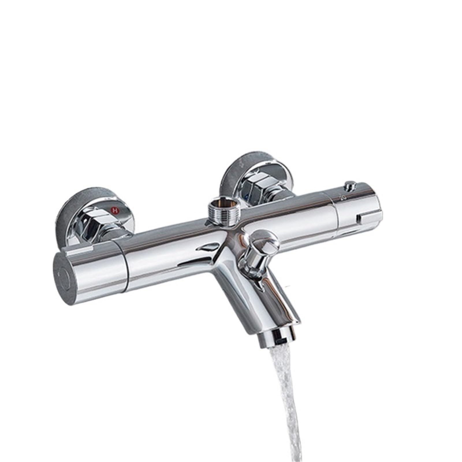 Xpjyua Chrome Upper Thermostatic Shower Mixer Thermostatic Shower Faucet Bathroom Chrome Mixertap Thermostat Wall Mounted Bathtub Brass Mixer(Chrome Upper)