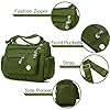 Gladdon Crossbody-Tasche für Damen, lässige Handtaschen und Schultertaschen, Nylon-Tragetasche, leicht, wasserdicht, Kuriertasche, Anti-Diebstahl-Tasche, grün #2