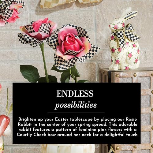 Mackenziechildsrosierabbitcuterosecoveredbunnyfigurineeasterandspringdecorationsforhome Urban Country Home Decor Mackenzie childs rosie rabbit cute rose covered bunny figurine easter and spring decorations for home urban country home decor