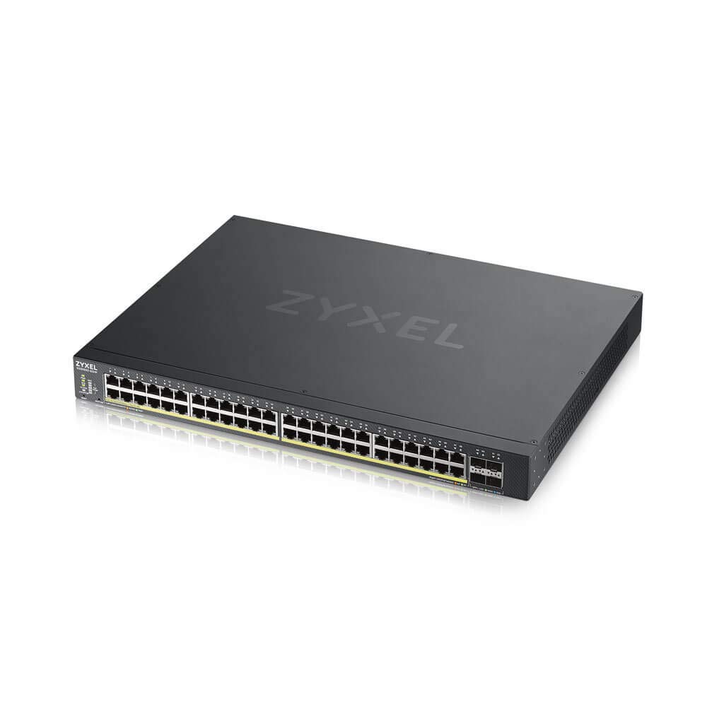 Photo 1 of Zyxel 48-Port Gigabit Ethernet Smart Managed PoE+ Switch with 375 Watt Budget and 4 10G SFP+ Slots, Hybrid Cloud mode [XGS1930-52HP] XGS1930-52HP-EU0103F
