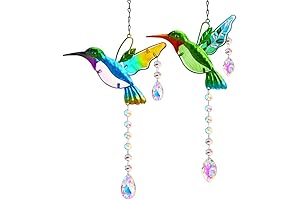 Mesmerizing Stained Glass Hummingbird Suncatchers for Enchanting Rainbow Effects
