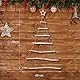 GWHOLE Holzleiter Weihnachtsbaum zum Aufhängen Adventskalender Deko Weihnachten Wanddeko 90 x 60 cm