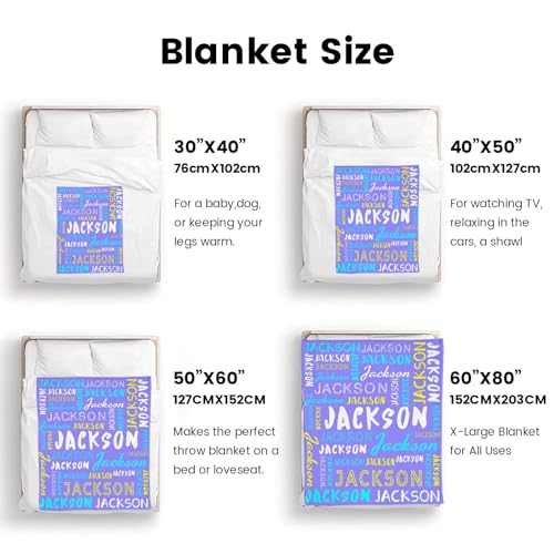 Personalized Name Blanket Customized Baby Blankets for Girls Boys Adults Monogrammed Blankets and Throws Christmas Birthday Mothers Fathers Valentines Day Gift