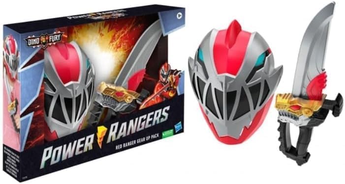 Power Rangers Dino Fury Red Ranger Gear Up Pack Masque et Sabre