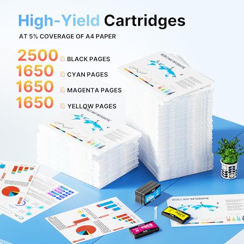 Image of LxTek 936XL 936 936e Ink Cartridges Combo Pack OfficeJet Pro 9125e 9120e | 9135e Compatible with HP 936e 936 936XL for HP OfficeJet Pro 9730e 9135e 9120e 9110 9120b 9120 9110b 9130e 9110e 9130b