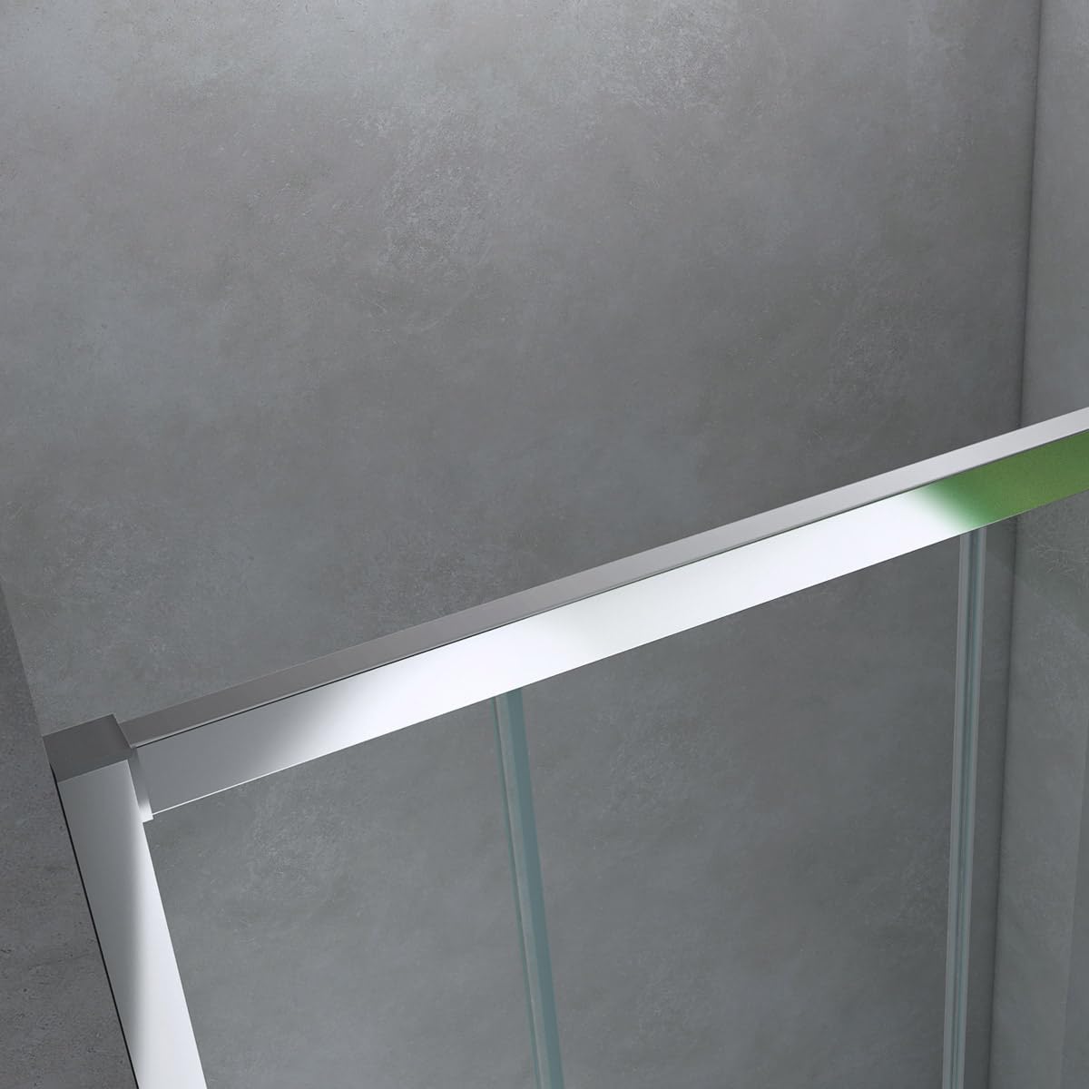 Yellowshop - Porta Doccia Scorrevole Extra 130 cm 2 Ante + 2 Fisse in Vetro Temperato Opaco 6 mm – Altezza 195 cm – Profili in Alluminio Effetto Acciaio