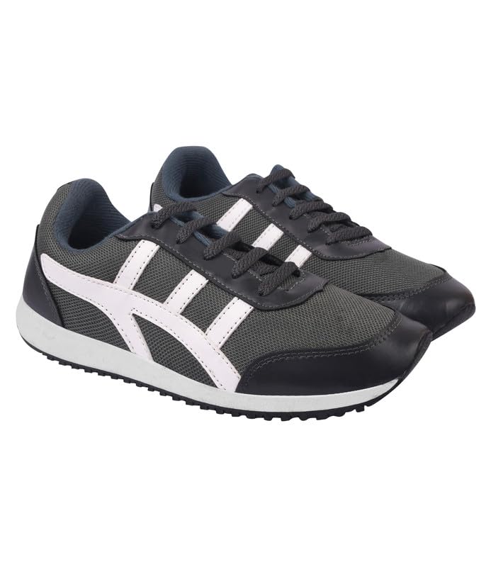 Image of Unistar Sports Shoes for Men | Non-Slippery Black & Red Shoes | Comfortable & Water Resistant | Outdoor, Casual, Jungle, Sports, Running, Hiking, Trekking | Size - 6