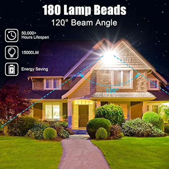 150W LED Flood Lights Plug in White