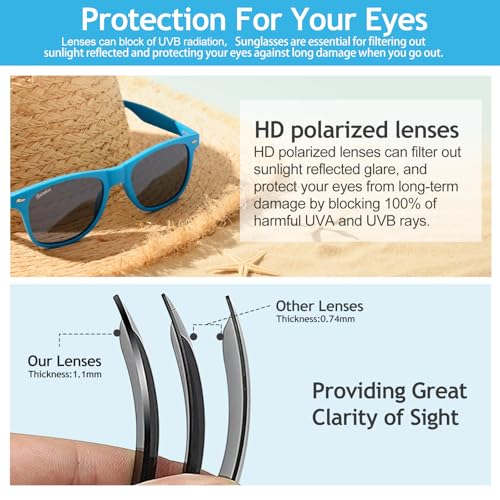Image of Rivet Accent Round Sunglasses, Lightweight PC & Stainless Steel Frame, Sun Protection, Unisex Fashion Eyewear