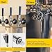 Dbgogo 3'' Draft Beer Faucet Shank, 1/4'' Beer Line Barb Brewing No Leak No Drip No Stick Stainless Core Kegerator Tap Beer Shank Dispenser Self-Closing Spring Tap Brush Spanner Wrench Hose Clamp
