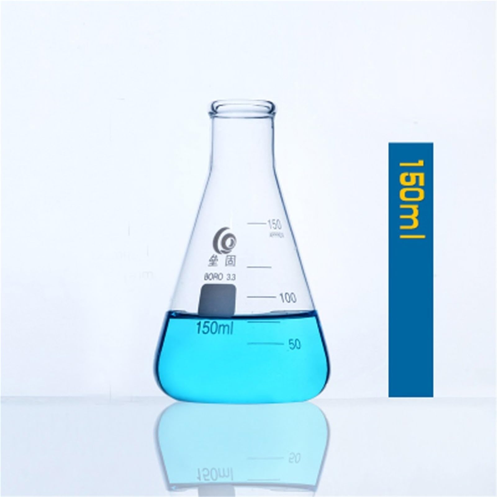 3 unids/Set matraz de Vidrio cónico matraz Erlenmeyer de Vidrio de borosilicato Alto Botella Triangular Herramientas de Laboratorio o Cocina(2set) | 2set