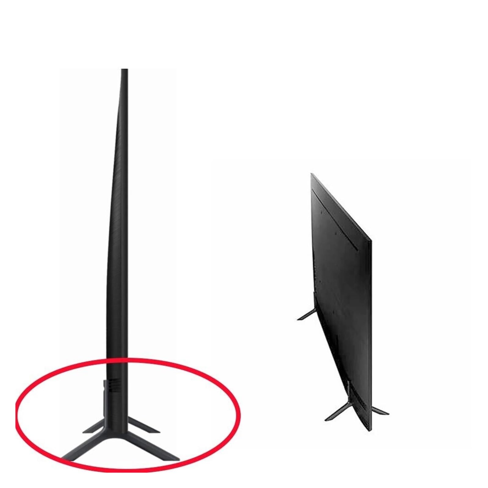 Patas de Soporte para TV NU7100 Smart 4K UHD de 75" UN75NU7100 UN75NU7100FXZA - Pies de Soporte para Monitor de TV Plateados para el Modelo 2026, Soporte Resistente para una Experiencia de