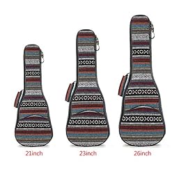 Yiwa 21/23/26 Pouce Style National Toile Ukulélé Carry Bag Coton Rembourré Double Sangle Cas pour Guitare Ukulélé 26… - Les Beatles, Paul McCartney, John Lennon, RIngo Starr, George Harrison Yiwa 21/23/26 Pouce Style National Toile Ukulélé Carry Bag Coton Rembourré Double Sangle Cas pour Guitare Ukulélé 26… – Image 3