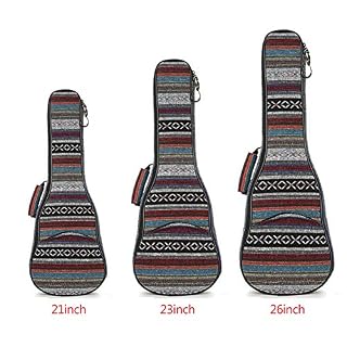 Yiwa 21/23/26 Pouce Style National Toile Ukulélé Carry Bag Coton Rembourré Double Sangle Cas pour Guitare Ukulélé 26… - Les Beatles, Paul McCartney, John Lennon, RIngo Starr, George Harrison Yiwa 21/23/26 Pouce Style National Toile Ukulélé Carry Bag Coton Rembourré Double Sangle Cas pour Guitare Ukulélé 26… – Image 3