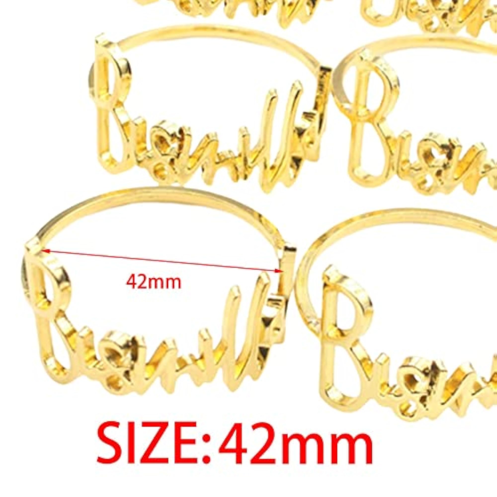 10 Pieces Round Decorative Napkin Buckles for Banquets