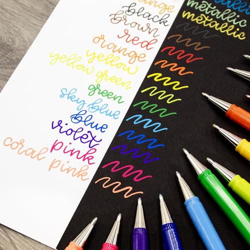 Set de 24 bolígrafos gel Pentel colores vivos miniatura 6