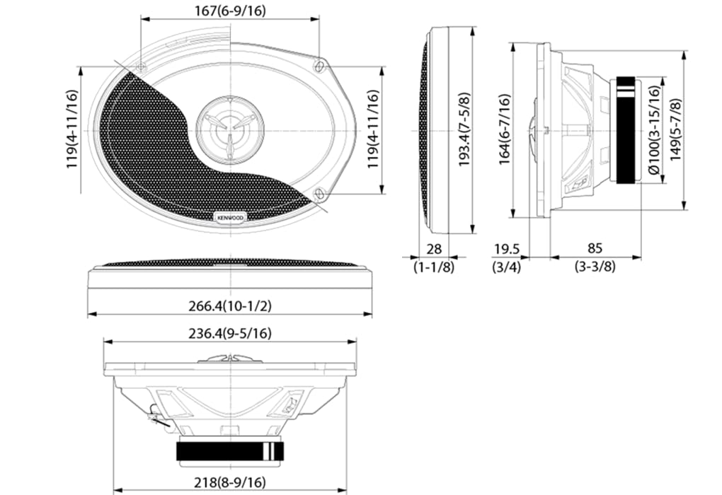 Amazon.com: KENWOOD Excelon KFC-X694 6x9-Inch 2-Way, Series Car