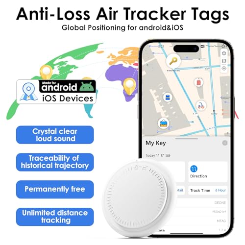 Image of 4 Packs Tracker Tags Smart Bluetooth Tracker Both iOS and Android Android GPS Tracker Tag with 4 Waterproof Keyrings Tag Locator Smart Tag for Keys,Suitcase,Wallet and More.
