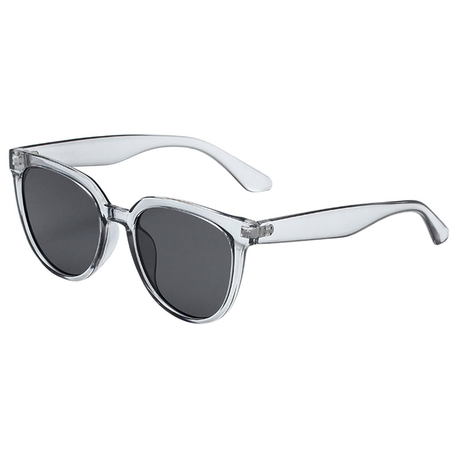 Generic Women Men Classic Square Polarized Sunglasses Retro Trendy Sunnies Eyewear Clear Frame Glasses for Grey One Size