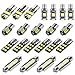 Price comparison product image Justech Can-bus Error Free LED SMD Bulbs Kit Set Spare Parts for Car Interior Dome Map Door Courtesy License Plate Lights Festoon C5W T10 168 194 2825 Xenon-White