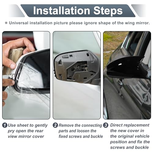 X AUTOHAUX Top Side Tow Mirror Cover Clip-on for GMC for Chevy Cap Trim by X AUTOHAUX - Used condition - Image 6