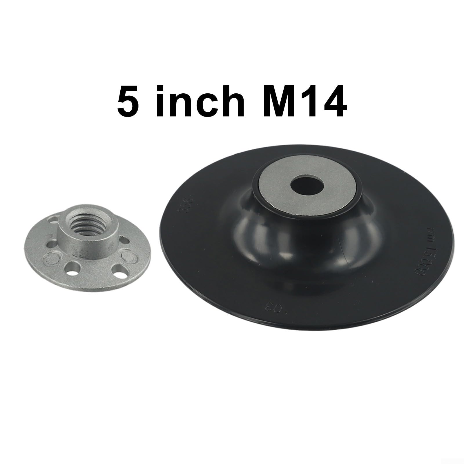 125mm Disco abrasivo per smerigliatrice angolare Platorello di supporto per smerigliatrice angolare, Cuscinetto di supporto in gomma con filettatura, Disco abrasivo con dado di bloccaggio