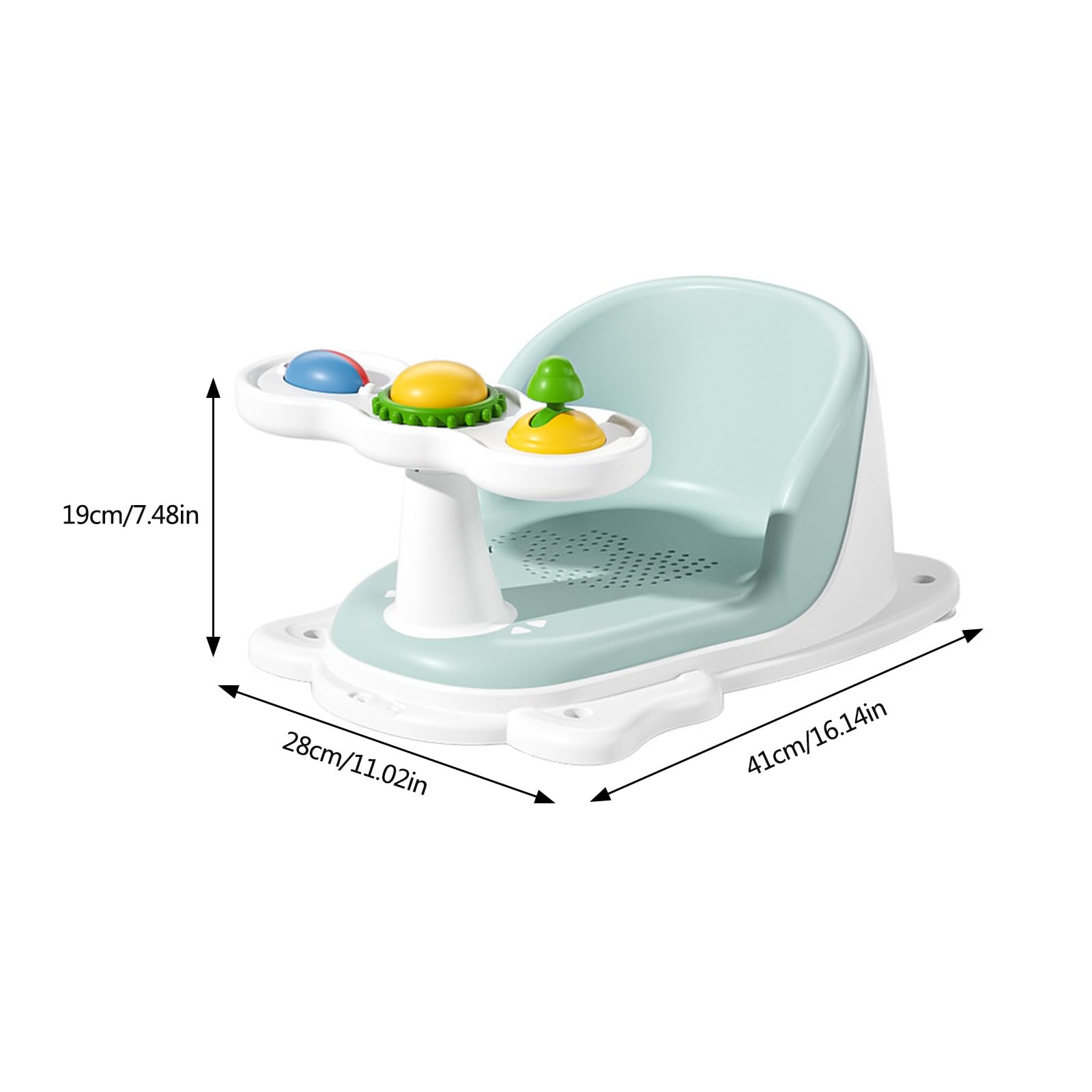 Badewannensitze Babywanne mit Saugnäpfen an der Unterseite für 6 Monate und älter, bietet Rückenlehne Badewanne Badewanne