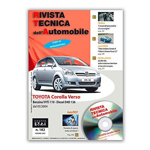 Manuale di Riparazione RTA 182 TOYOTA COROLLA II VERSO fase 1 (2004 - 2007