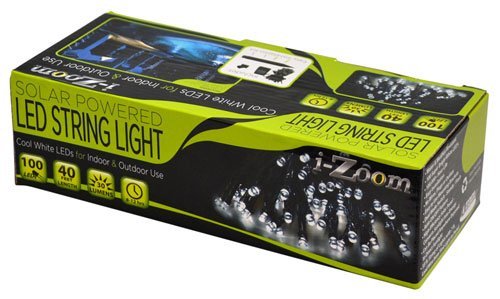 Cadena de 100 LED de luces solares para patio