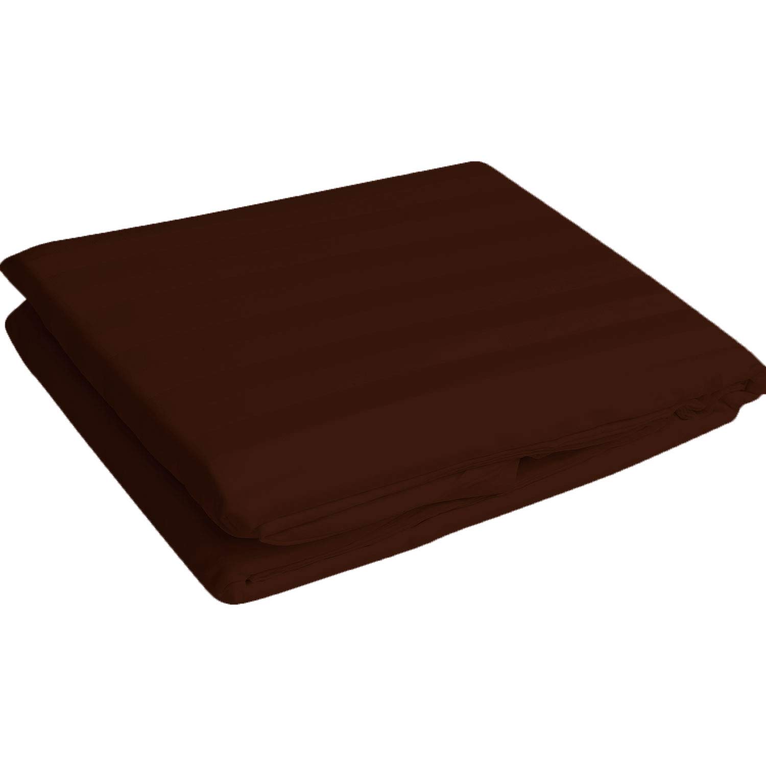 Drap-housse coton égyptien 600 fils King Size café pour literie haut de gamme