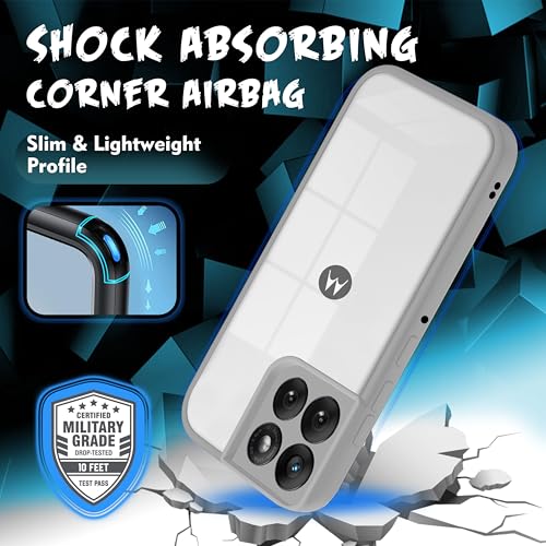 V-TAN Store V-TAN Motorola Edge 60 Fusion Clear Case Gray - Image 4