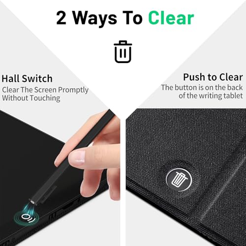 Image of LCD Writing Tablet for Adults: 11.5 inch Full Screen with Tablet Case Hall Switch Digital Notepad Reusable Erasable Electronic Drawing Tablet Black