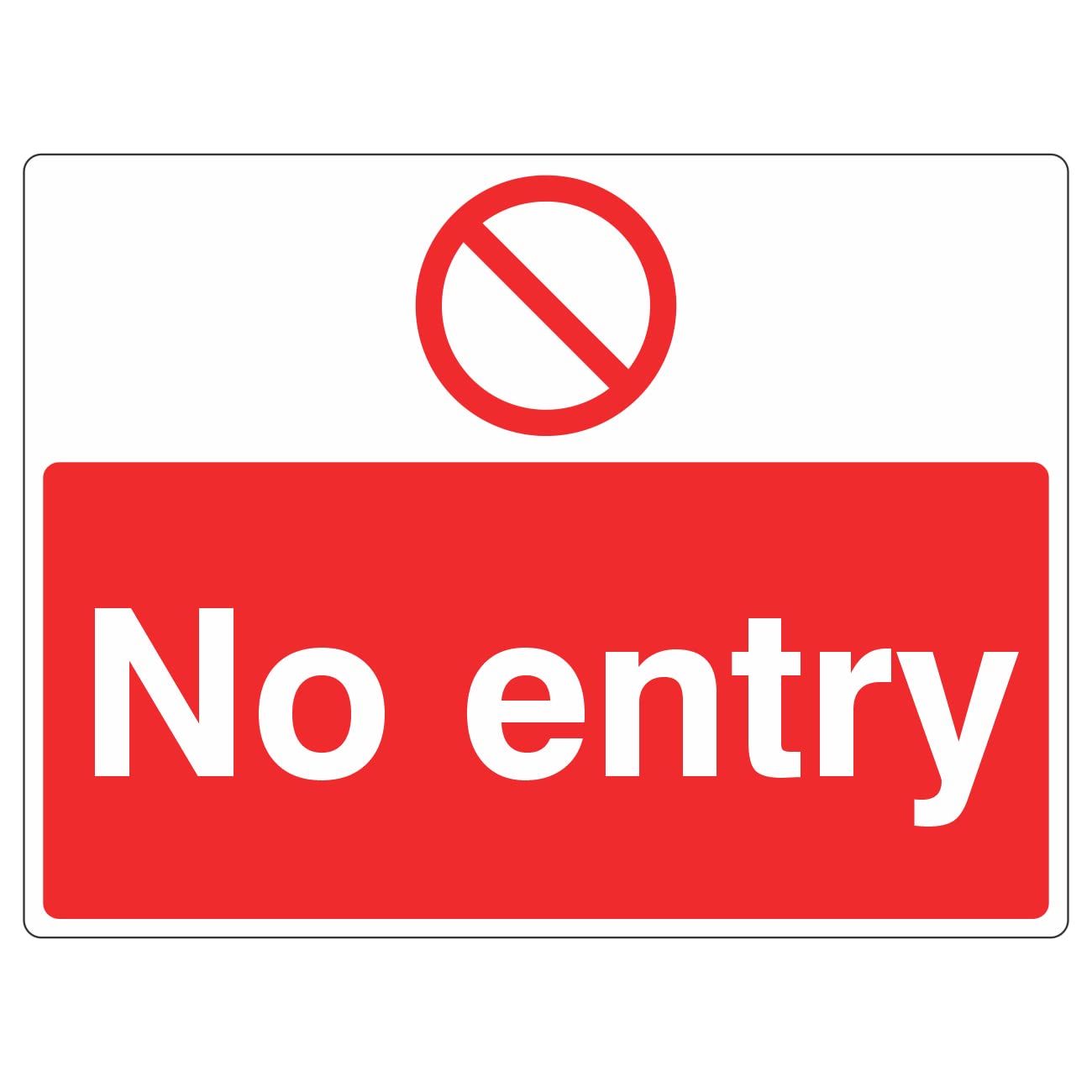 Lasting Impressions (Signs) Limited Red 400Mmx300mm No Entry Sign Rigid Plastic