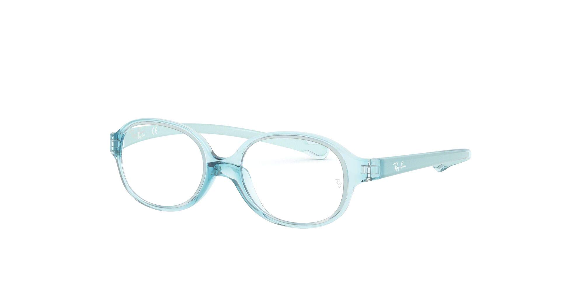 Ray-Ban Junior Kids RY1587 owalne oprawki do okularów korekcyjnych, Przezroczysta soczewka jasnoniebieska/demonstracyjna, 39 mm