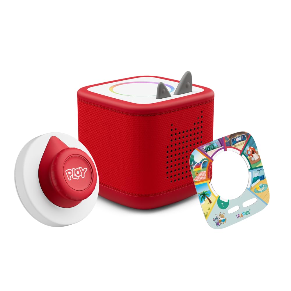 tonies Toniebox 2 Tonieplay Bundle Including 1 Tonieplay Game + Controller: Lalalinos, Red, Audio Player for Audio Books, Songs, Sleep and Tonieplay for Children
