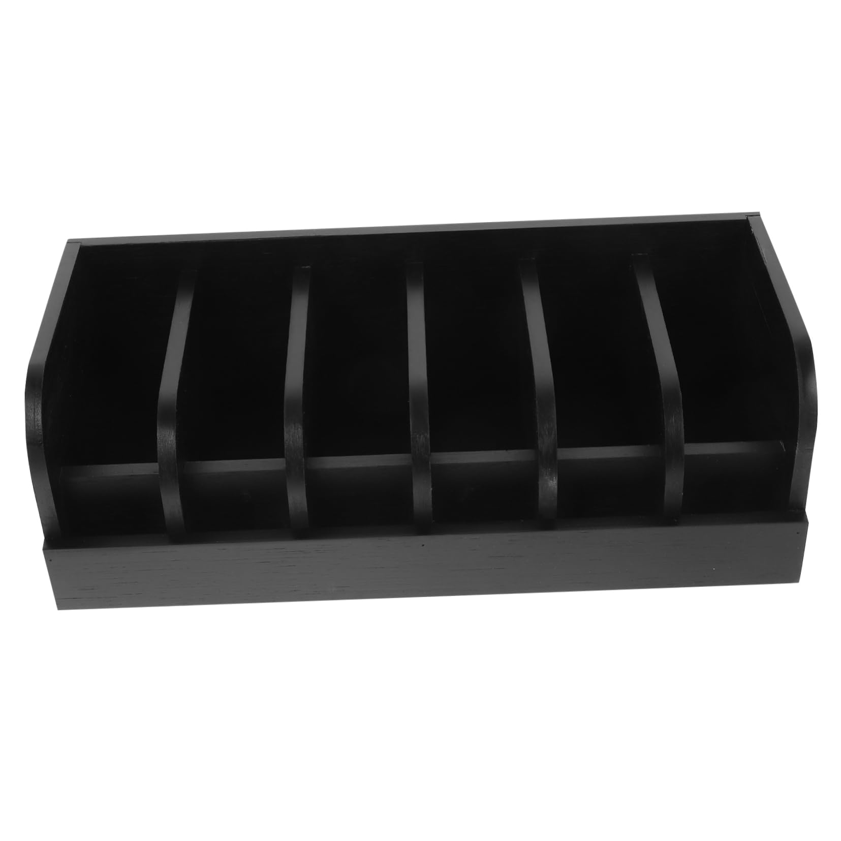 OUNONA Premium 6-Compartment Belt Display Stand Bamboo Belt Organizer for Retail Home