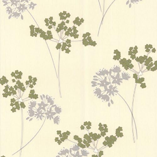 Superfresco Easy Paste The Wall Floral Milly Apple Wallpaper, Green,white - Image 3